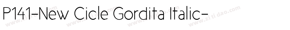 P141-New Cicle Gordita Italic字体转换
